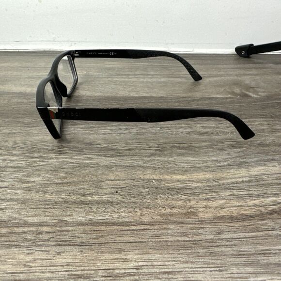 Gucci GG1054 13V Matte Black Rectangular Eyeglasses Frame Italy 55-16-145 - Picture 7 of 10
